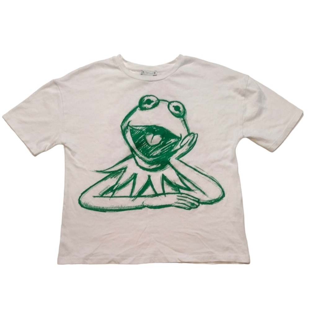 Zara X Disney The Muppets Kermit and Miss Piggy Graphic T-shirt